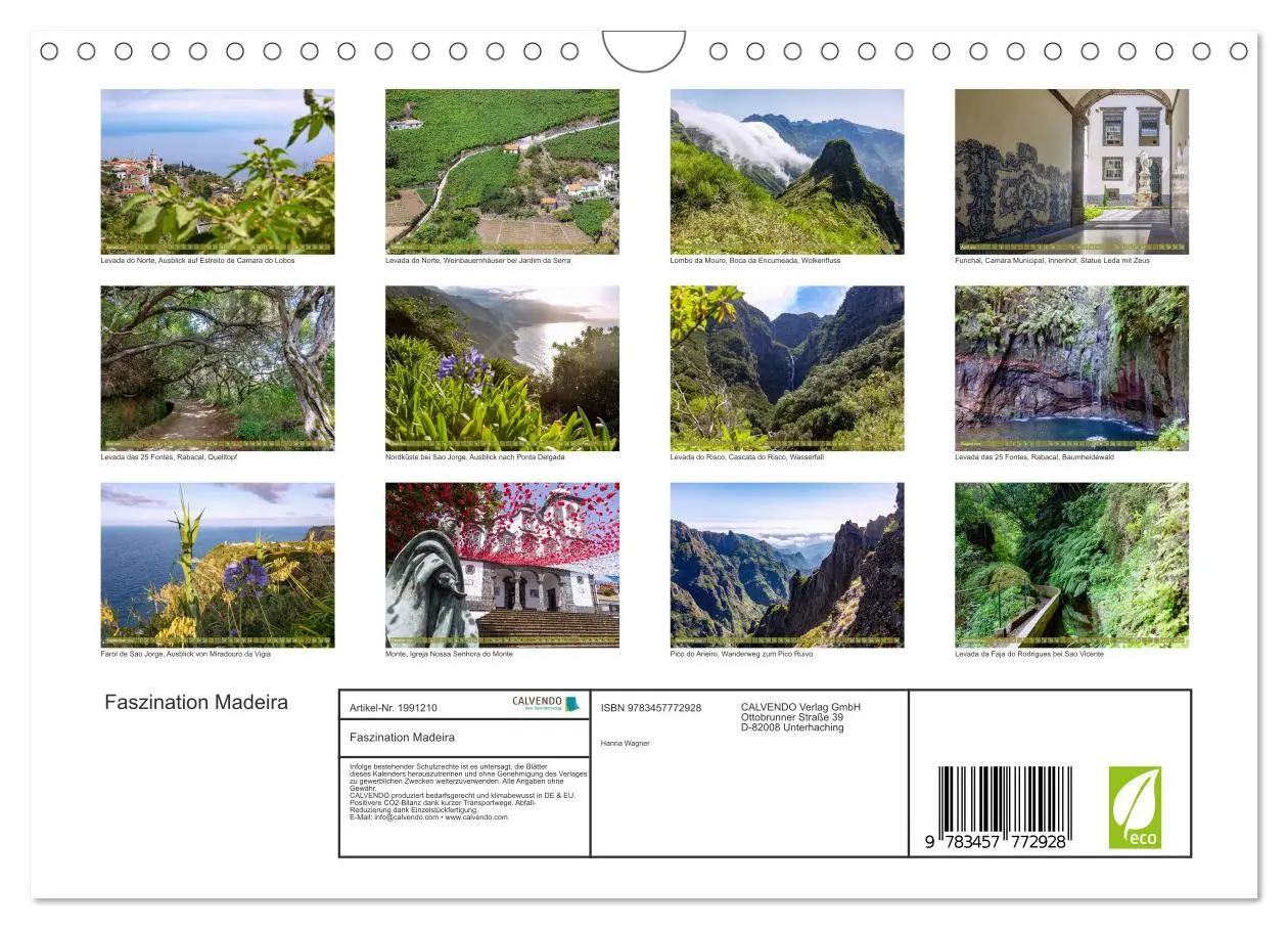 Bild: 9783457772928 | Faszination Madeira (Wandkalender 2026 DIN A4 quer), CALVENDO...