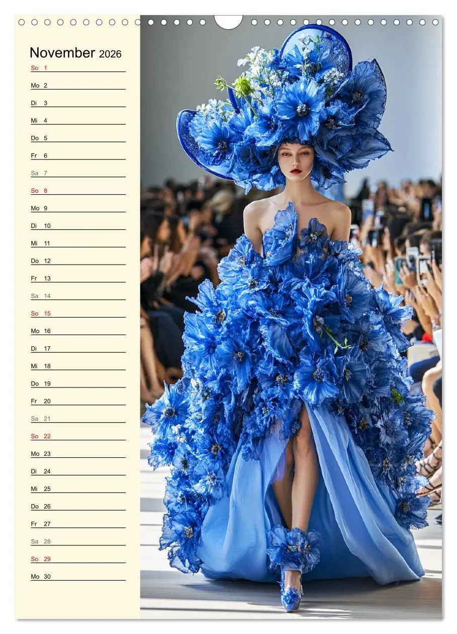 Bild: 9783516242928 | Blütenzauber. High Fashion auf dem Catwalk (Wandkalender 2026 DIN...