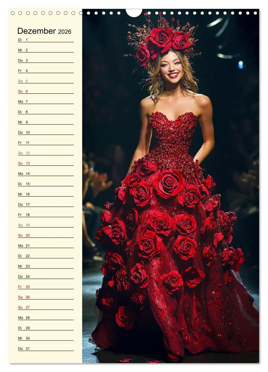 Bild: 9783516242928 | Blütenzauber. High Fashion auf dem Catwalk (Wandkalender 2026 DIN...