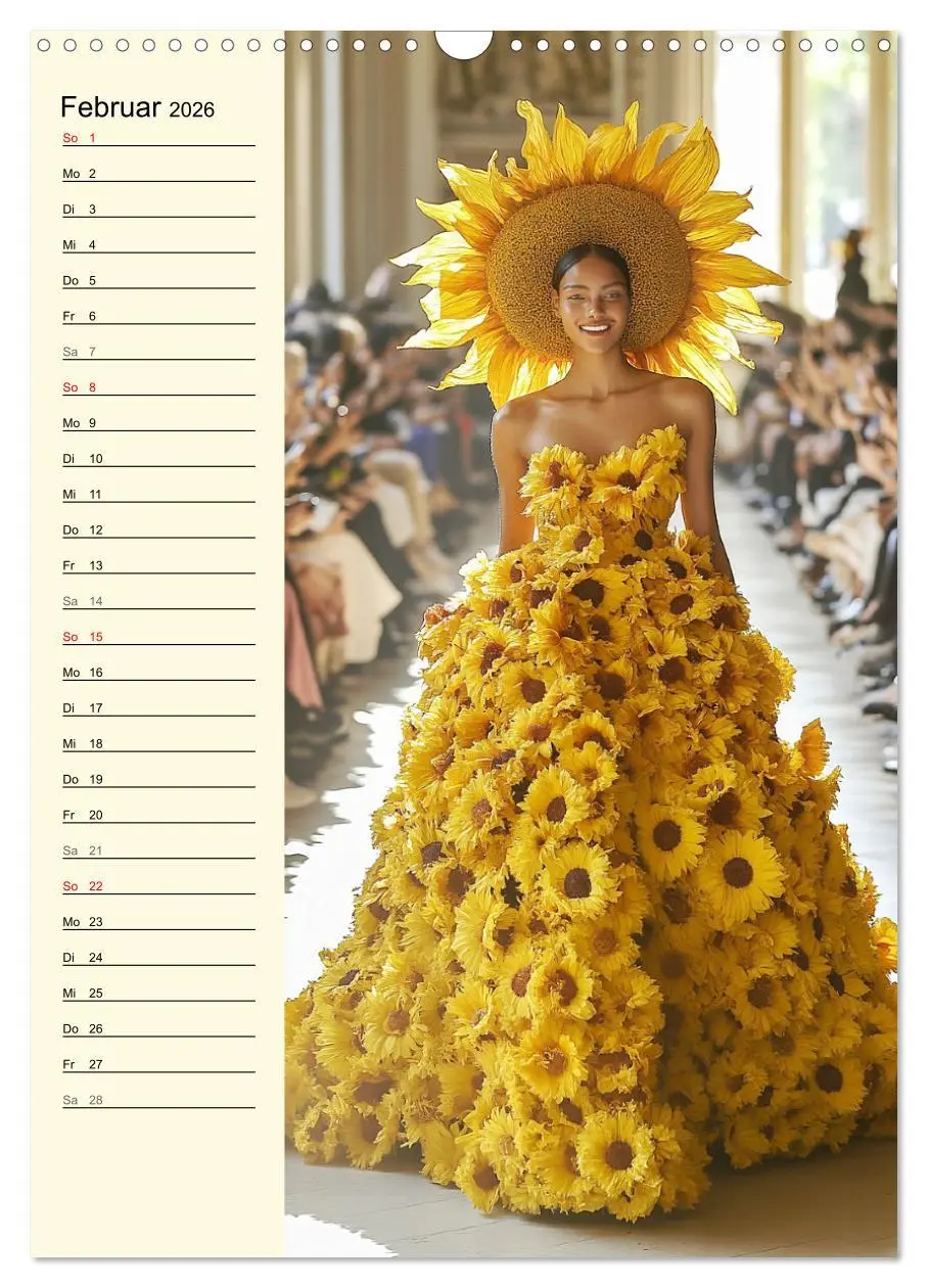 Bild: 9783516242928 | Blütenzauber. High Fashion auf dem Catwalk (Wandkalender 2026 DIN...