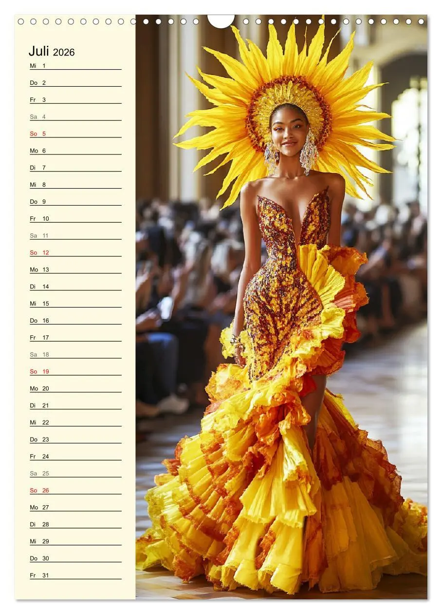 Bild: 9783516242928 | Blütenzauber. High Fashion auf dem Catwalk (Wandkalender 2026 DIN...