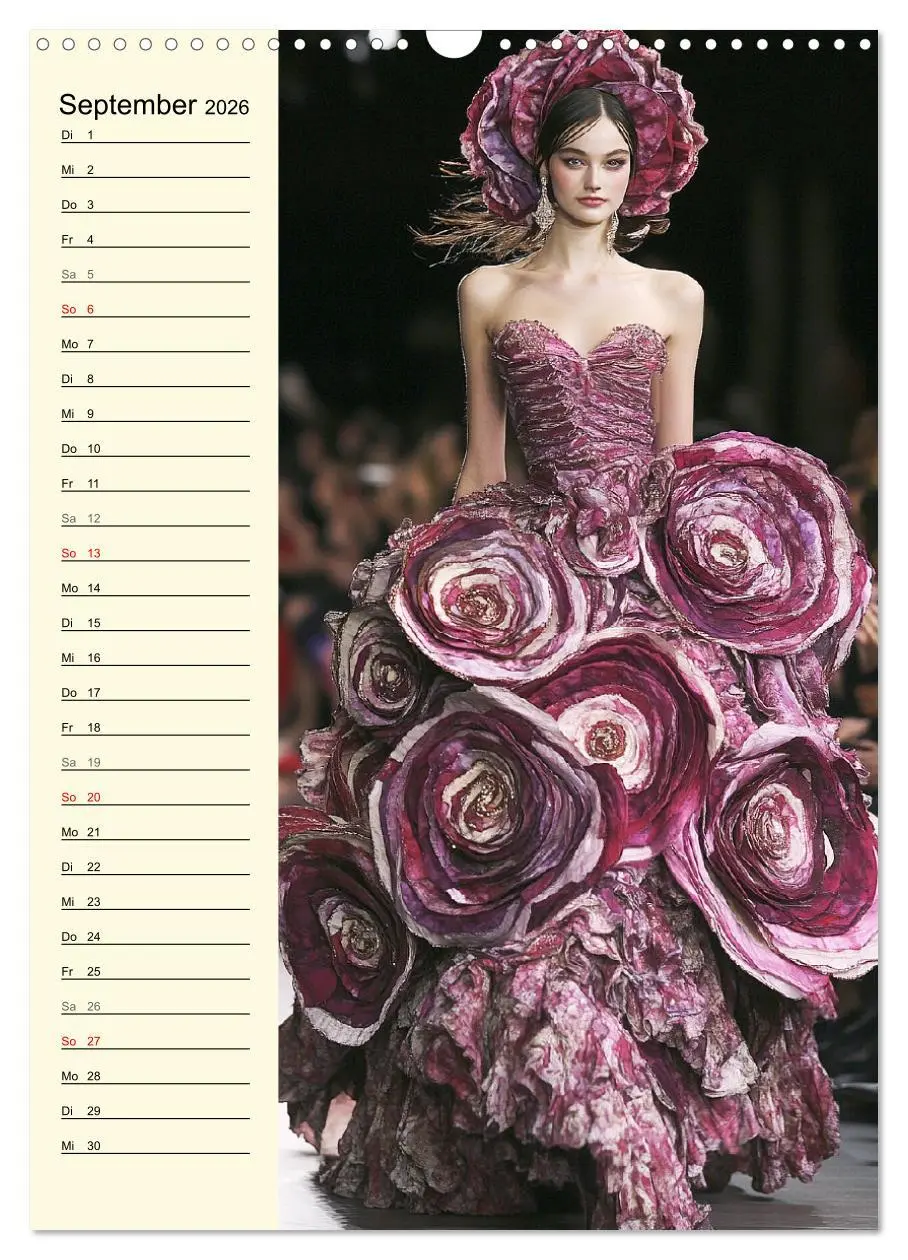 Bild: 9783516242928 | Blütenzauber. High Fashion auf dem Catwalk (Wandkalender 2026 DIN...