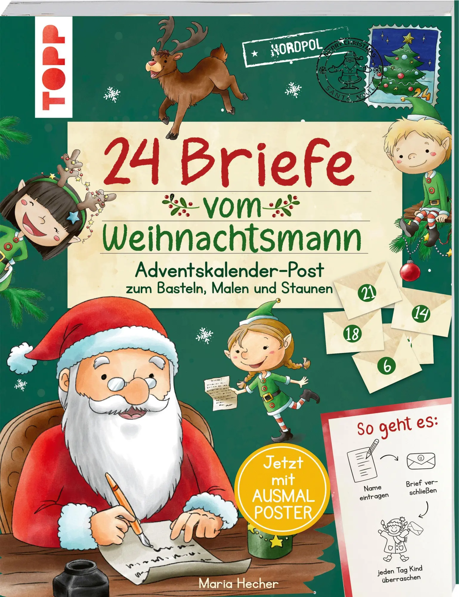Cover: 9783735892928 | 24 Briefe vom Weihnachtsmann. Adventskalender-Post zum Basteln,...