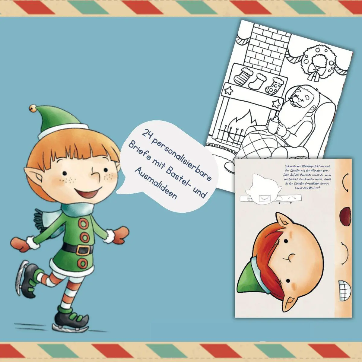 Bild: 9783735892928 | 24 Briefe vom Weihnachtsmann. Adventskalender-Post zum Basteln,...
