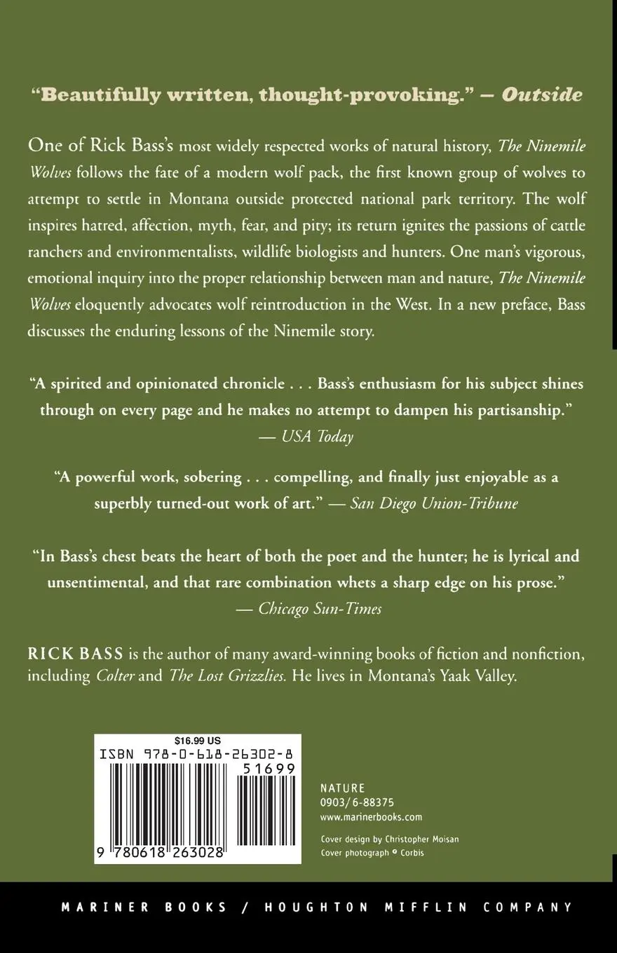 Rückseite: 9780618263028 | The Ninemile Wolves | Rick Bass | Taschenbuch | Englisch | 2003
