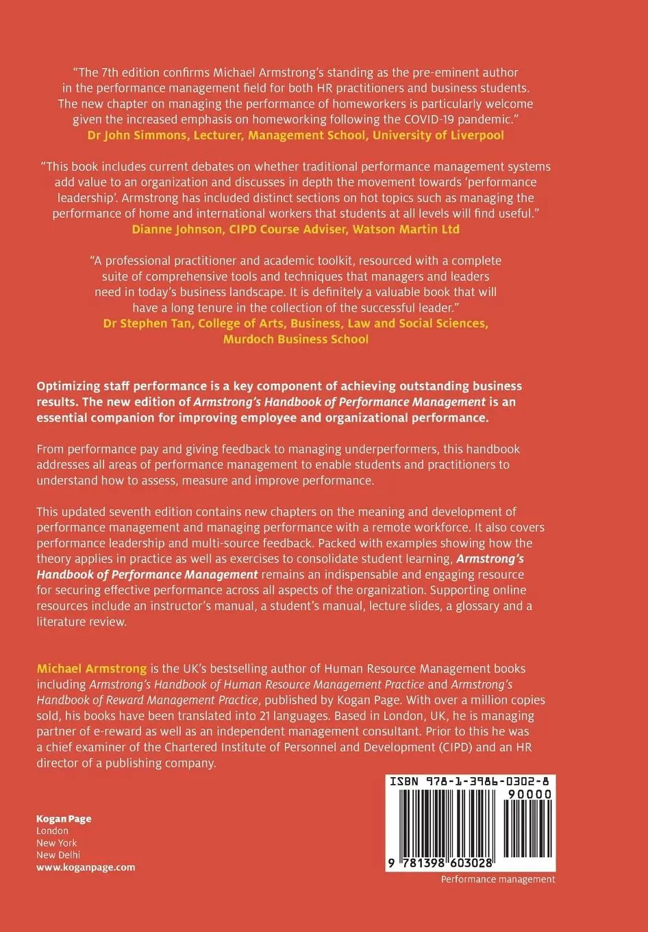 Rückseite: 9781398603028 | Armstrong's Handbook of Performance Management | Michael Armstrong