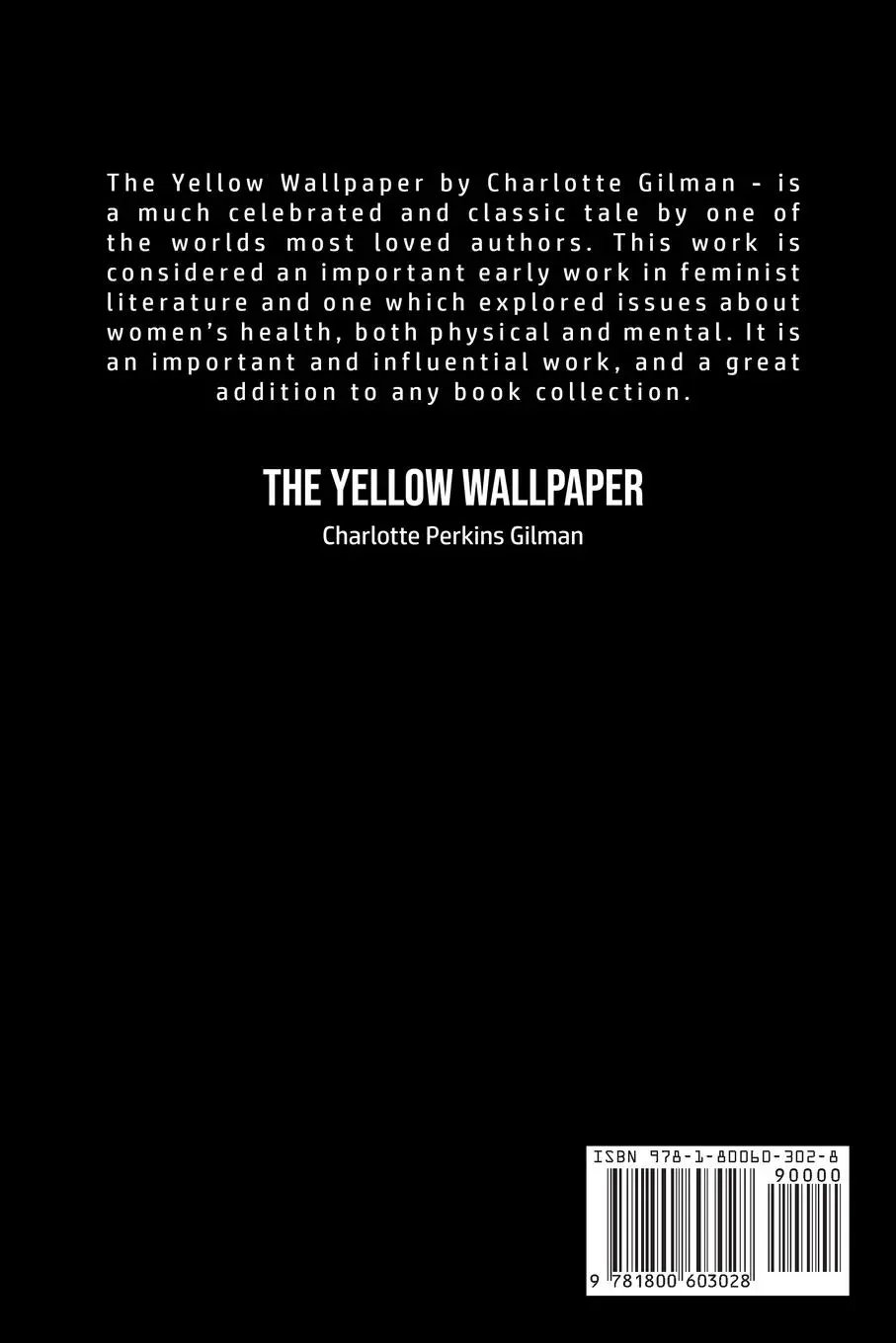Rückseite: 9781800603028 | The Yellow Wallpaper | Charlotte Perkins Gilman | Taschenbuch | 2020