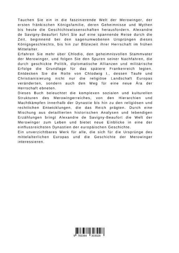 Rückseite: 9783384303028 | Die Merowinger | Alexandre de Savigny-Beaufort | Buch | 200 S. | 2024