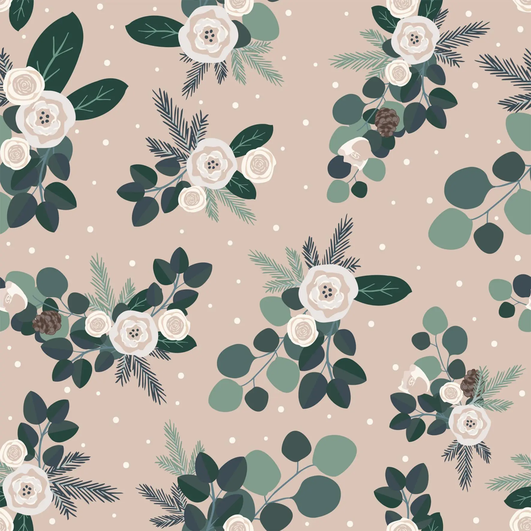 Bild: 9783735853028 | Verbastelbares Weihnachtsbuch: Floral Winter. Papierdesigns zum...