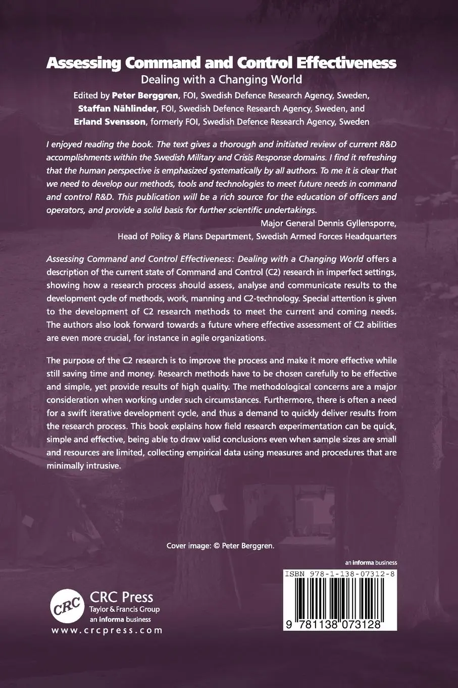 Rückseite: 9781138073128 | Assessing Command and Control Effectiveness | Peter Berggren (u. a.)