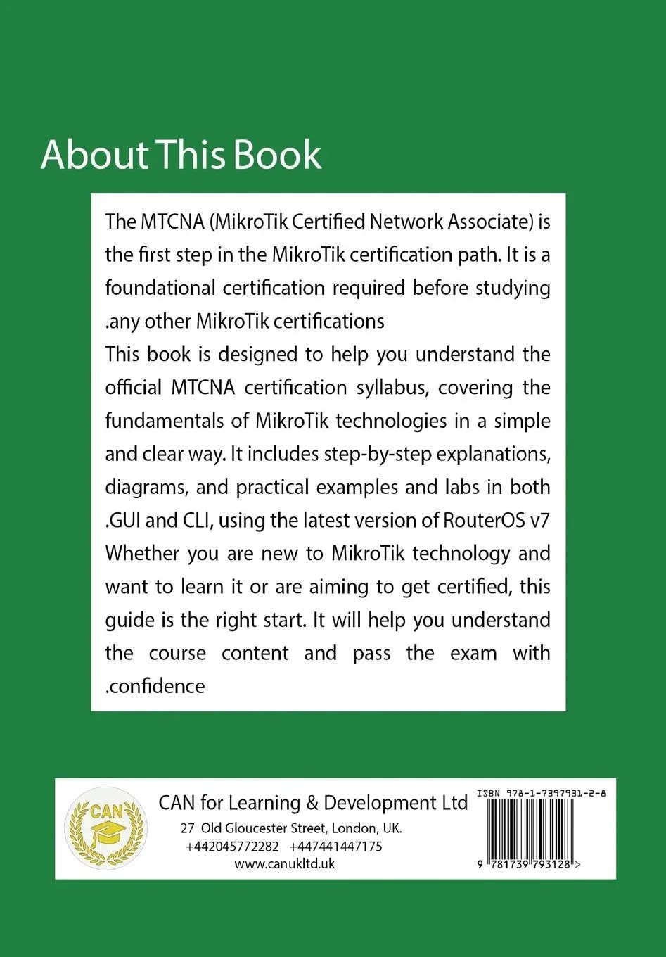 Rückseite: 9781739793128 | MikroTik MTCNA | Ehab Abo Elazm | Taschenbuch | Englisch | 2025