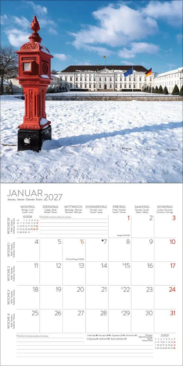 Bild: 9783819303128 | Berlin 2027 | Broschürenkalender mit Ferienterminen | Verlag Korsch