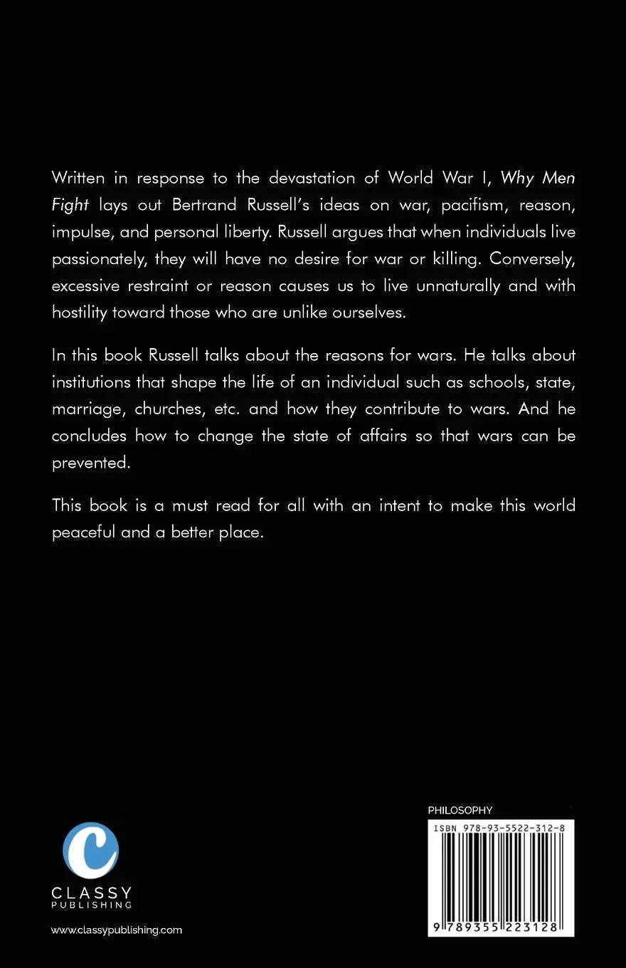 Rückseite: 9789355223128 | Why Men Fight | Bertrand Russell | Taschenbuch | Englisch | 2023