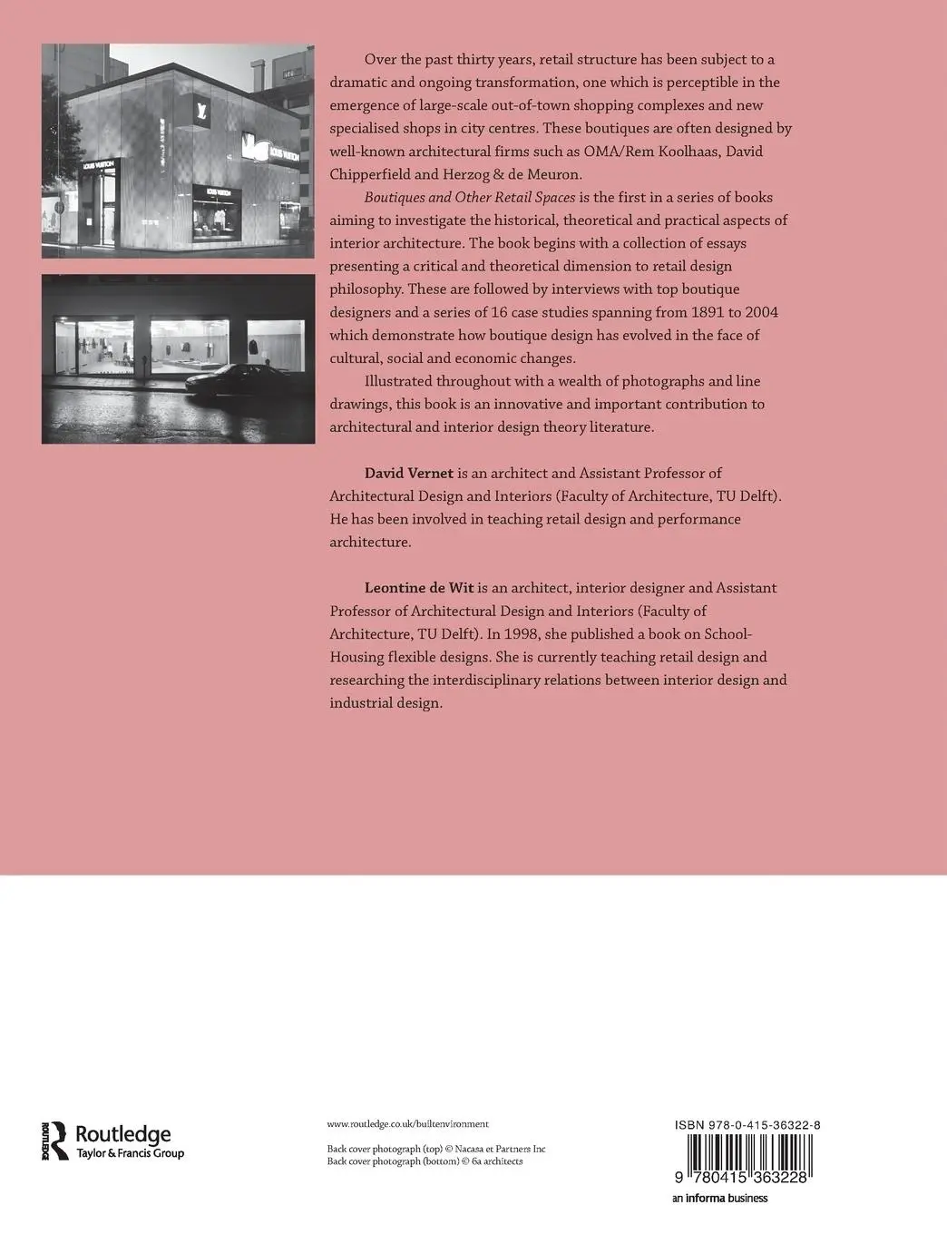Rückseite: 9780415363228 | Boutiques and Other Retail Spaces | The Architecture of Seduction