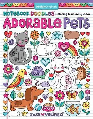 Cover: 9781497203228 | Notebook Doodles Adorable Pets | Coloring &amp; Activity Book | Volinski