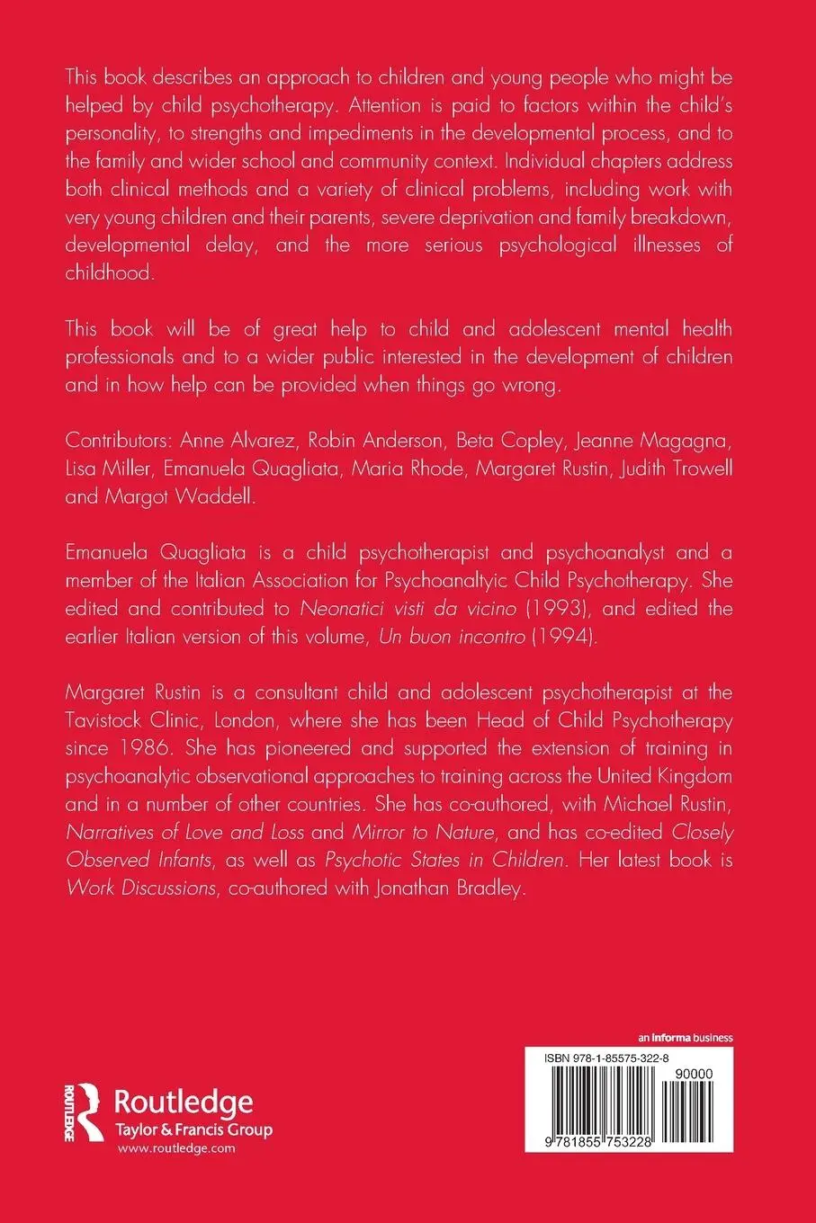Rückseite: 9781855753228 | Assessment in Child Psychotherapy | Emanuela Quagliata (u. a.) | Buch
