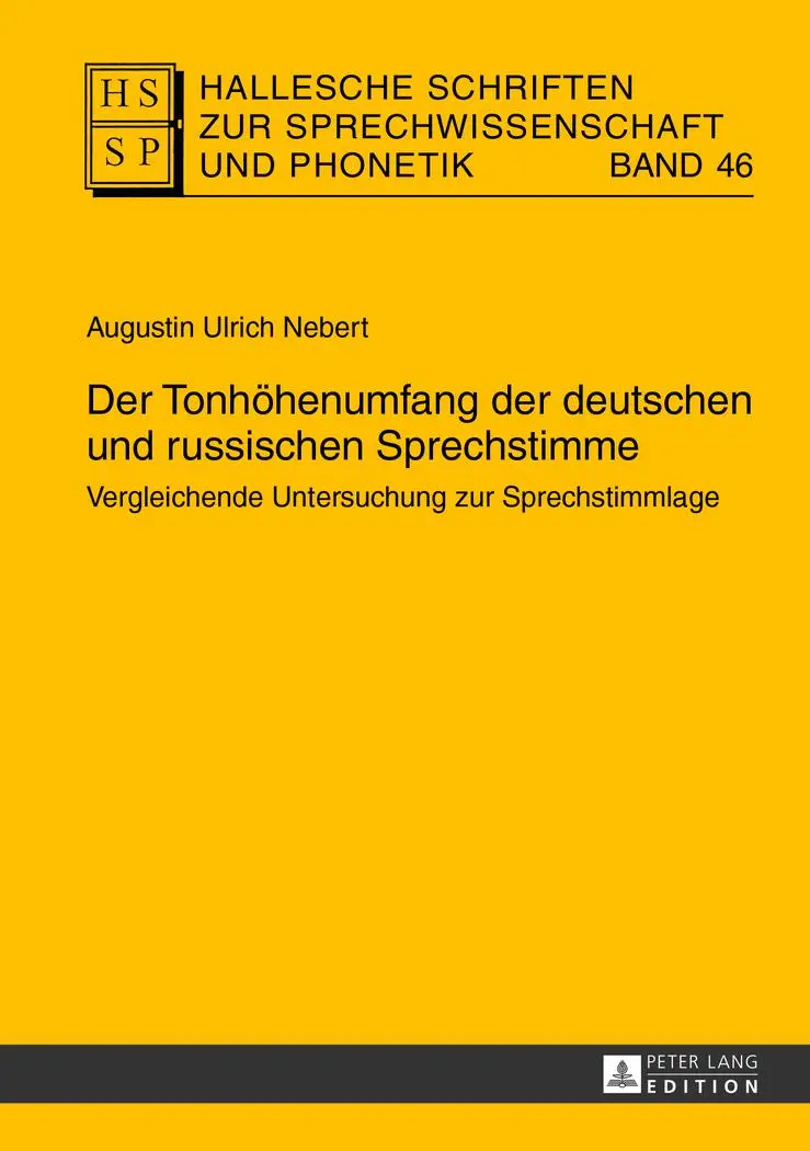 Cover: 9783631643228 | Der Tonhöhenumfang der deutschen und russischen Sprechstimme | Nebert