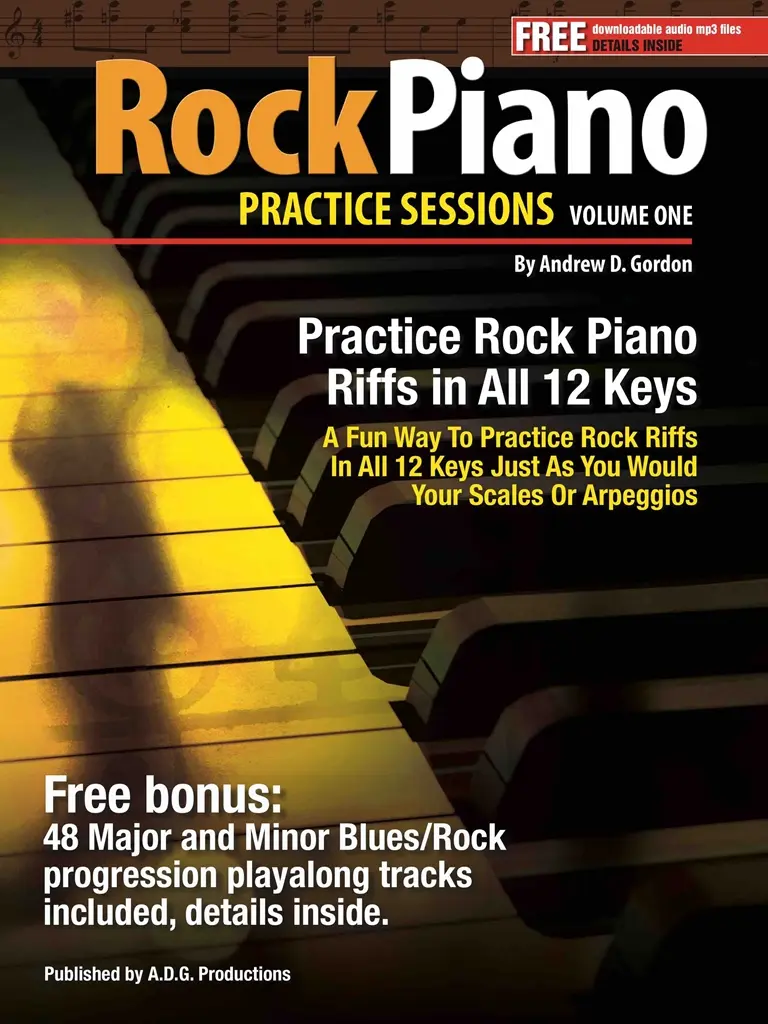 Cover: 663389123328 | Rock Piano Practice Sessions V.1 | In All 12 Keys | Andrew D. Gordon