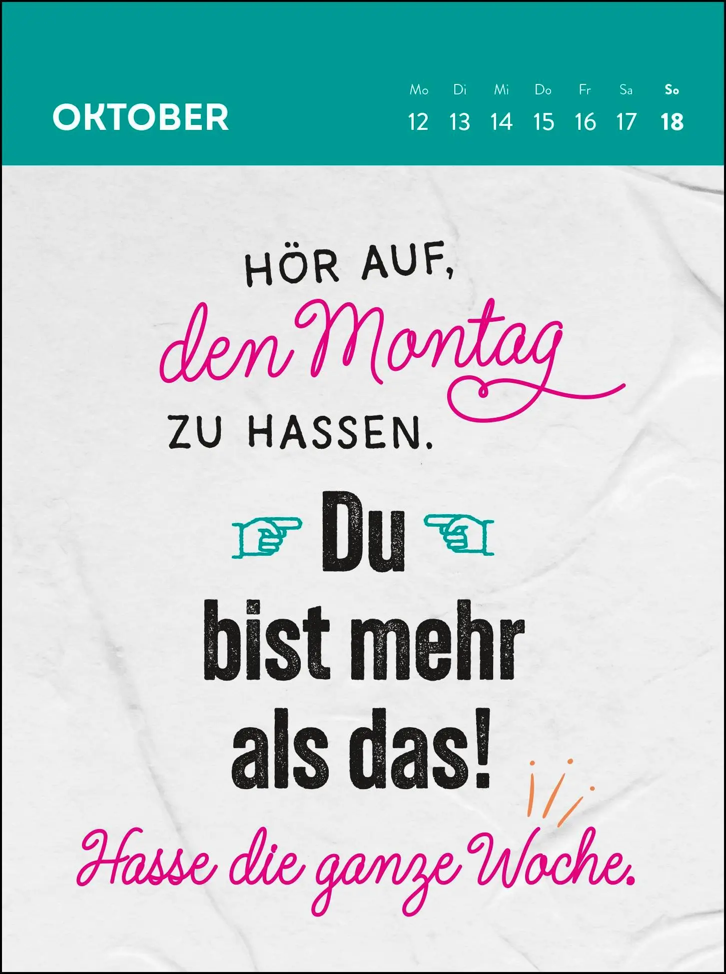 Bild: 4036442013328 | Wochenkalender 2026: Emotional bin ich heute ganz nah am...