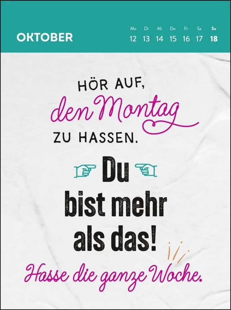 Bild: 4036442013328 | Wochenkalender 2026: Emotional bin ich heute ganz nah am...