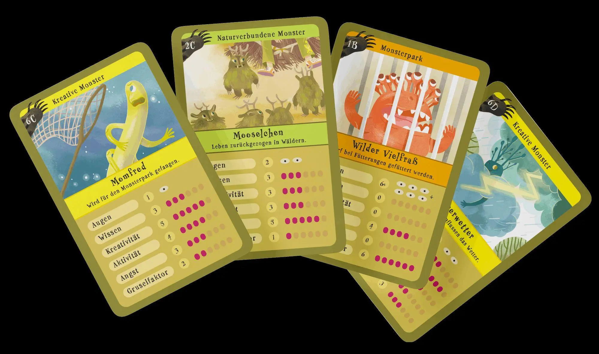 Bild: 4170000243328 | Monstäa-Quartett | Das Kartenspiel zum Buch | Lisa Bogen | Spiel