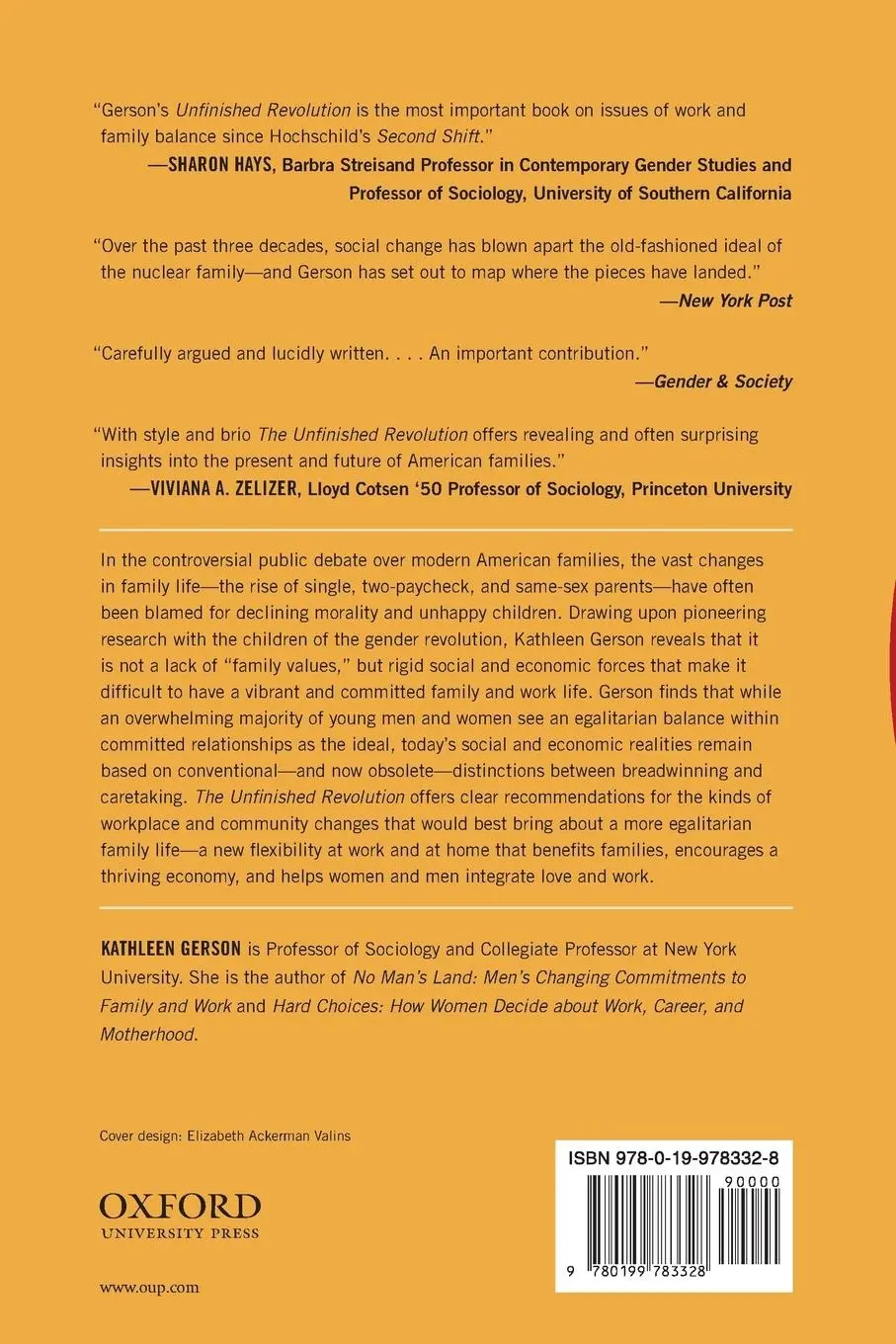 Rückseite: 9780199783328 | Unfinished Revolution | Kathleen Gerson | Taschenbuch | Englisch