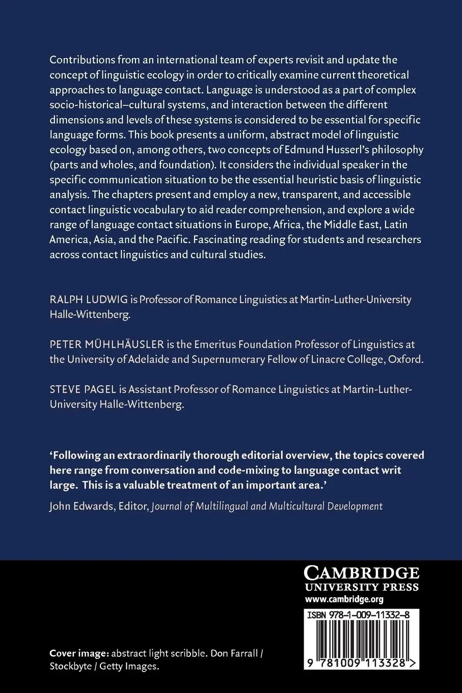 Rückseite: 9781009113328 | Linguistic Ecology and Language Contact | Ralph Ludwig (u. a.) | Buch