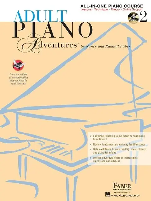 Cover: 9781616773328 | Adult Piano Adventures All-In-One Lesson Book 2 (Book/Online Audio)