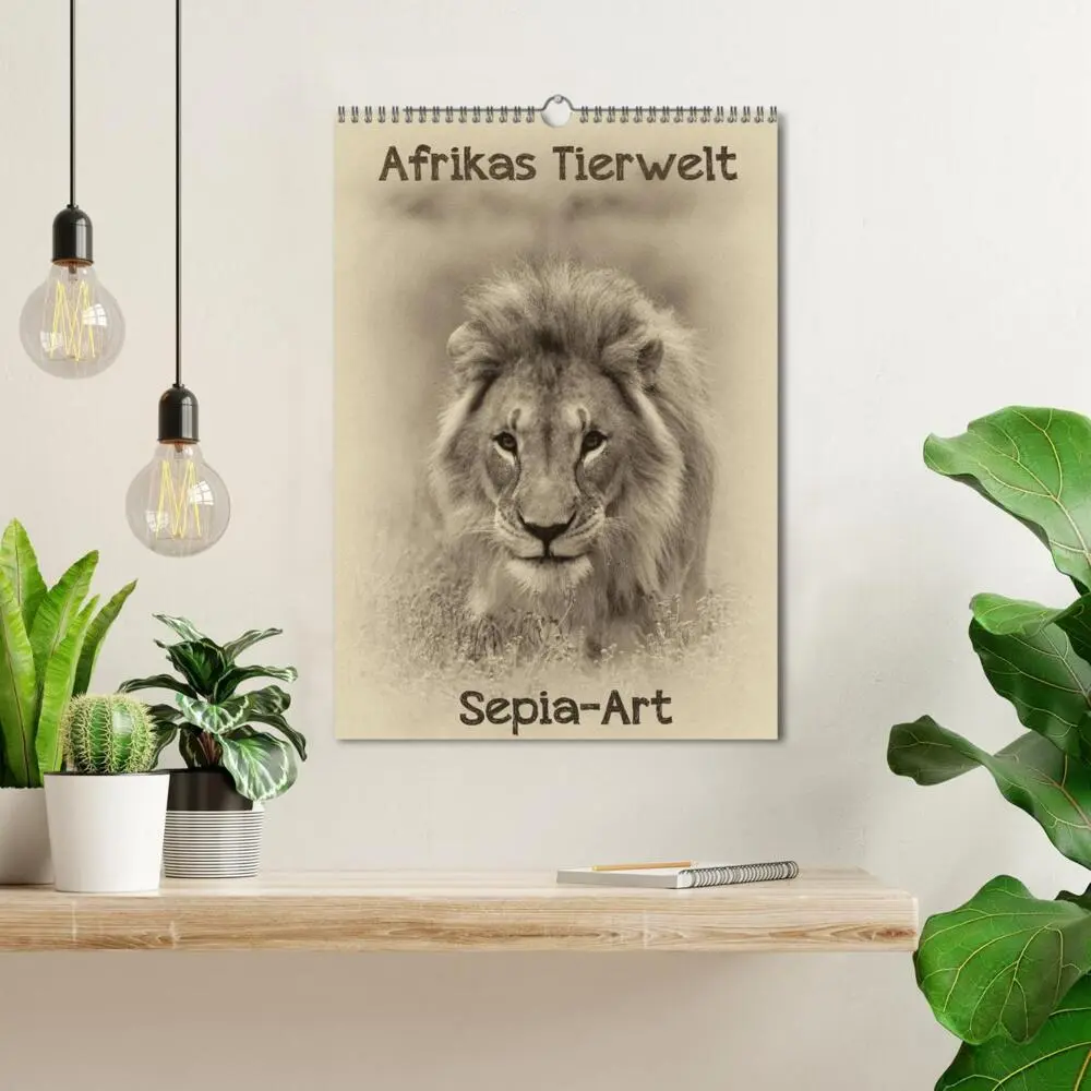 Bild: 9783457013328 | Afrikas Tierwelt - Sepia-Art (Wandkalender 2025 DIN A3 hoch),...