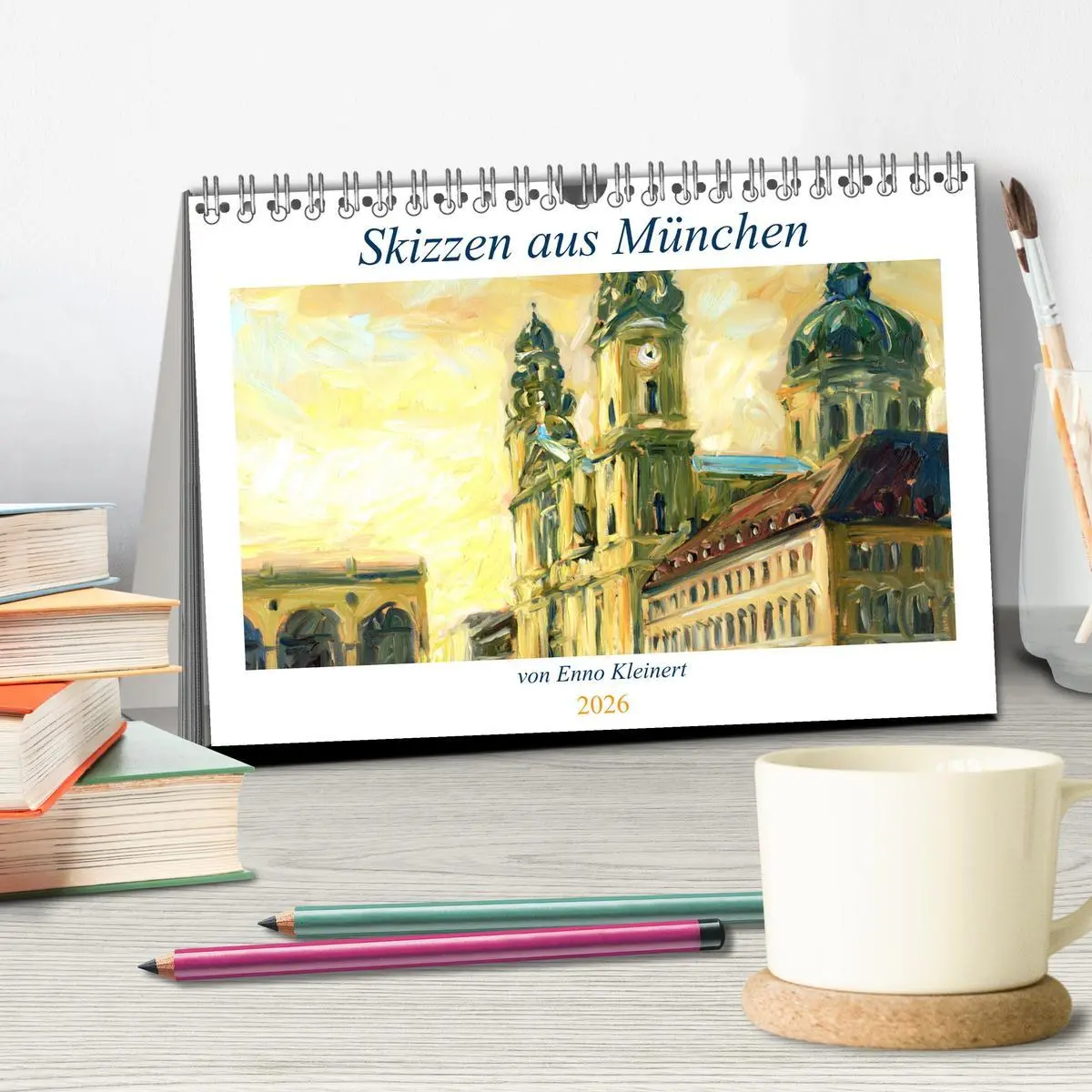 Bild: 9783457633328 | Skizzen aus München (Tischkalender 2026 DIN A5 quer), CALVENDO...
