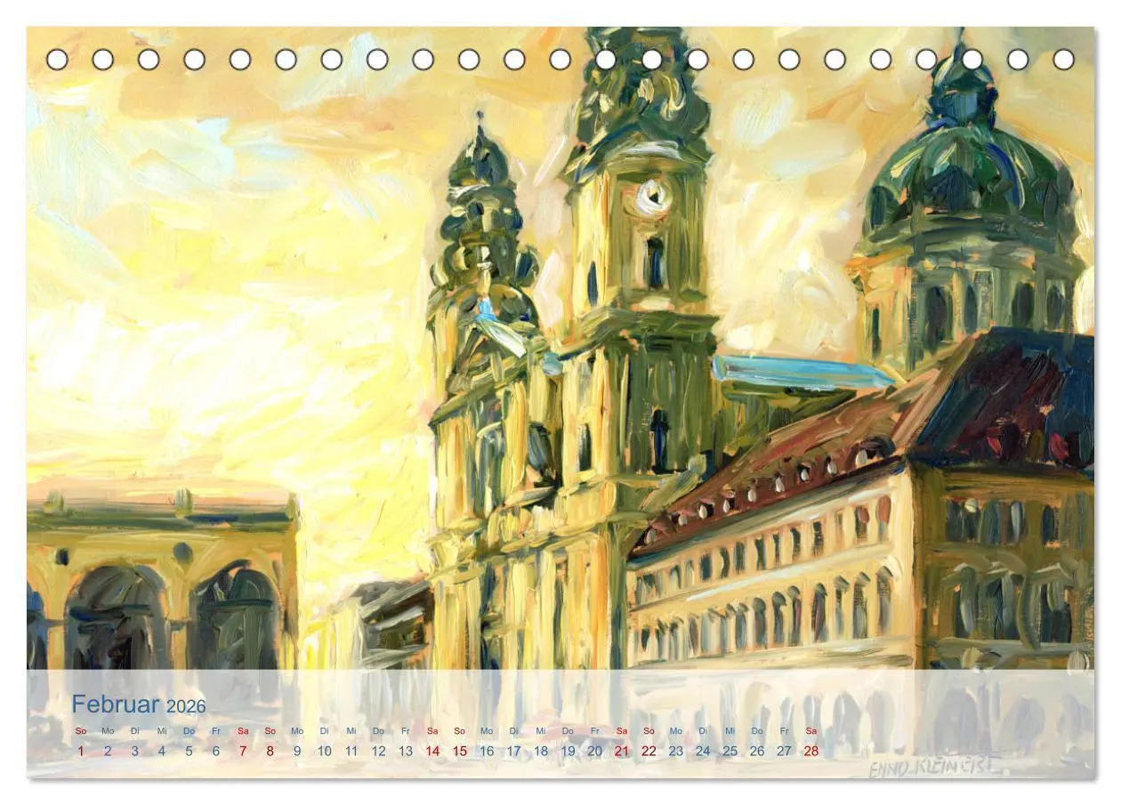 Bild: 9783457633328 | Skizzen aus München (Tischkalender 2026 DIN A5 quer), CALVENDO...
