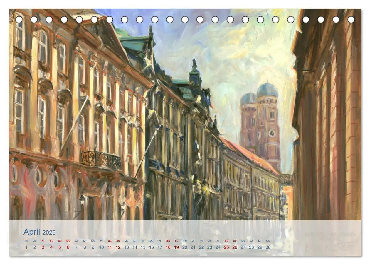 Bild: 9783457633328 | Skizzen aus München (Tischkalender 2026 DIN A5 quer), CALVENDO...
