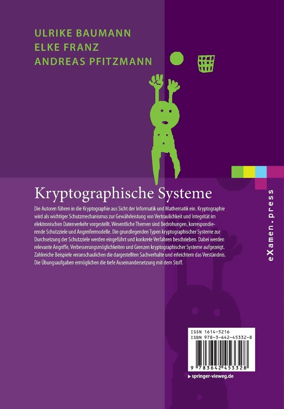 Rückseite: 9783642453328 | Kryptographische Systeme | Ulrike Baumann (u. a.) | Taschenbuch | xi
