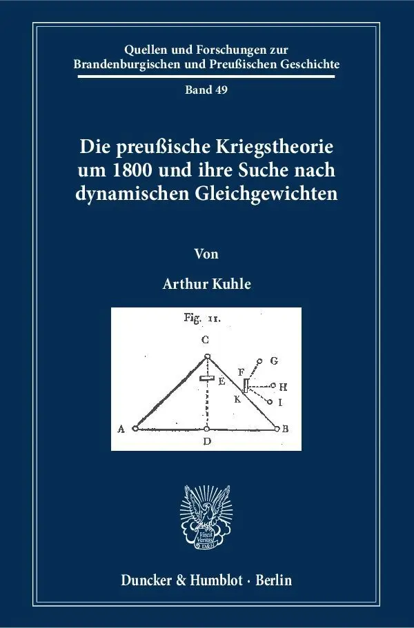 Cover: 9783428153428 | Die preußische Kriegstheorie um 1800 und ihre Suche nach...