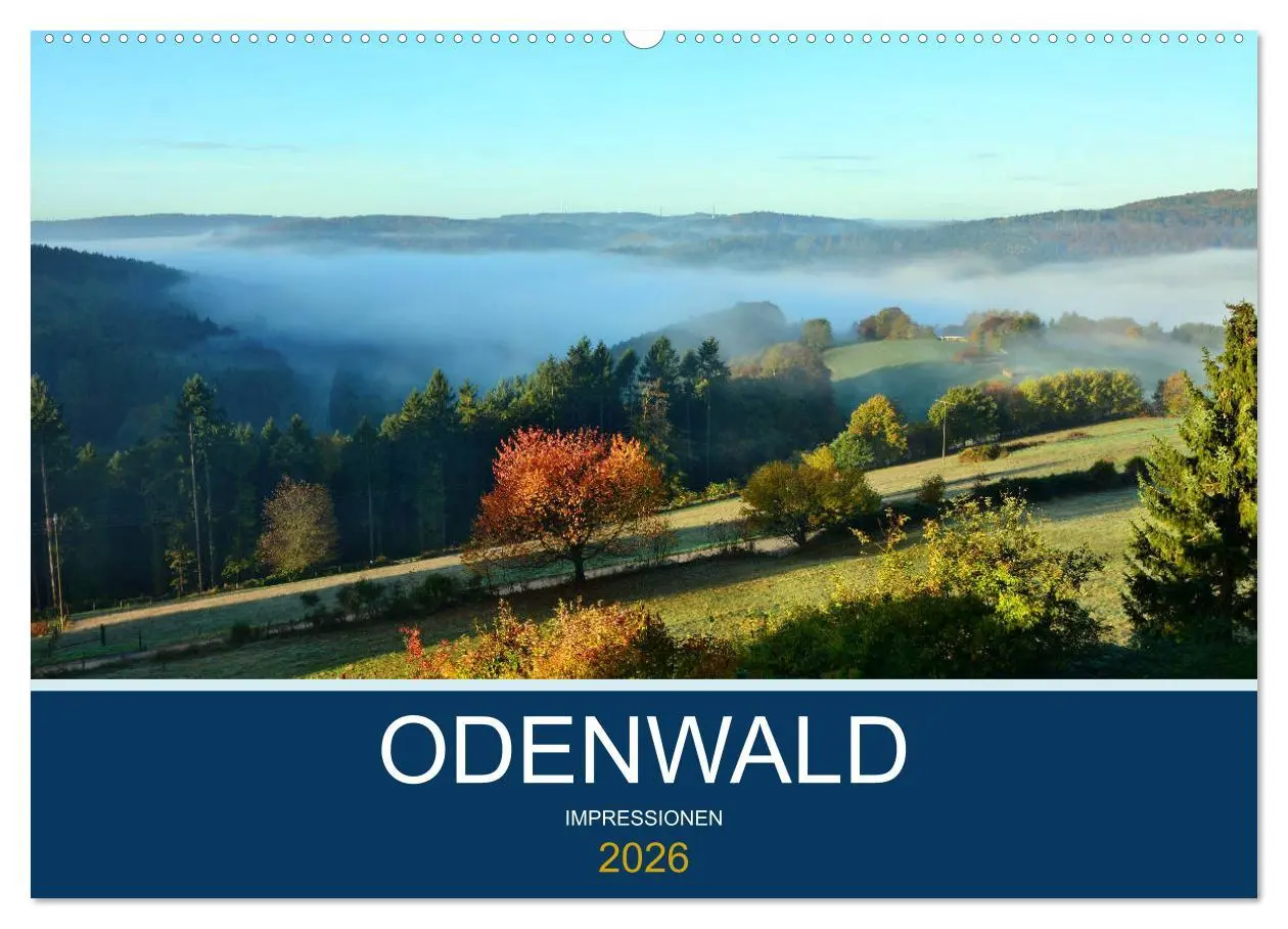 Cover: 9783457863428 | Odenwald - Impressionen (Wandkalender 2026 DIN A2 quer), CALVENDO...