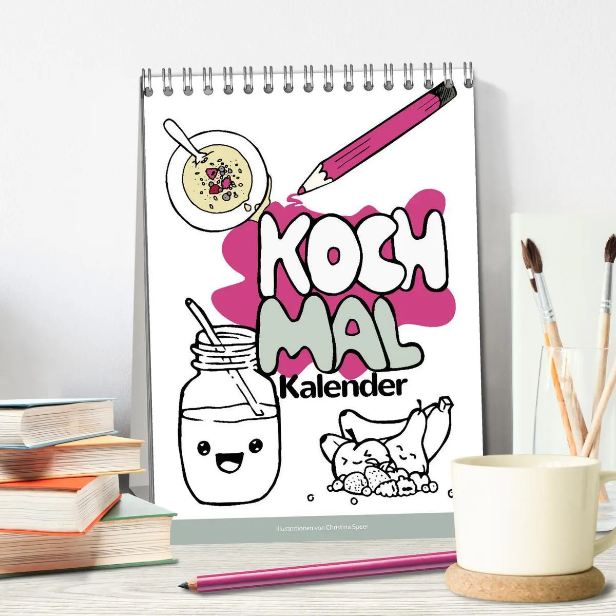 Bild: 9783516403428 | KOCH MAL KALENDER - Lustige Rezepte zum Ausmalen (Tischkalender...