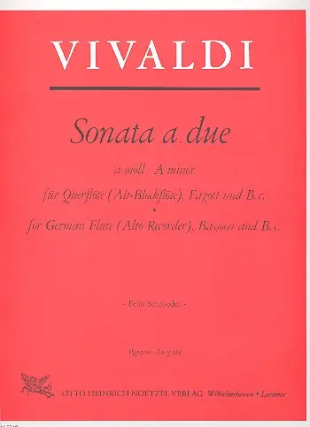 Cover: 9790204533428 | Sonata A Due - A-Moll | Antonio Vivaldi | Partitur + Stimmen