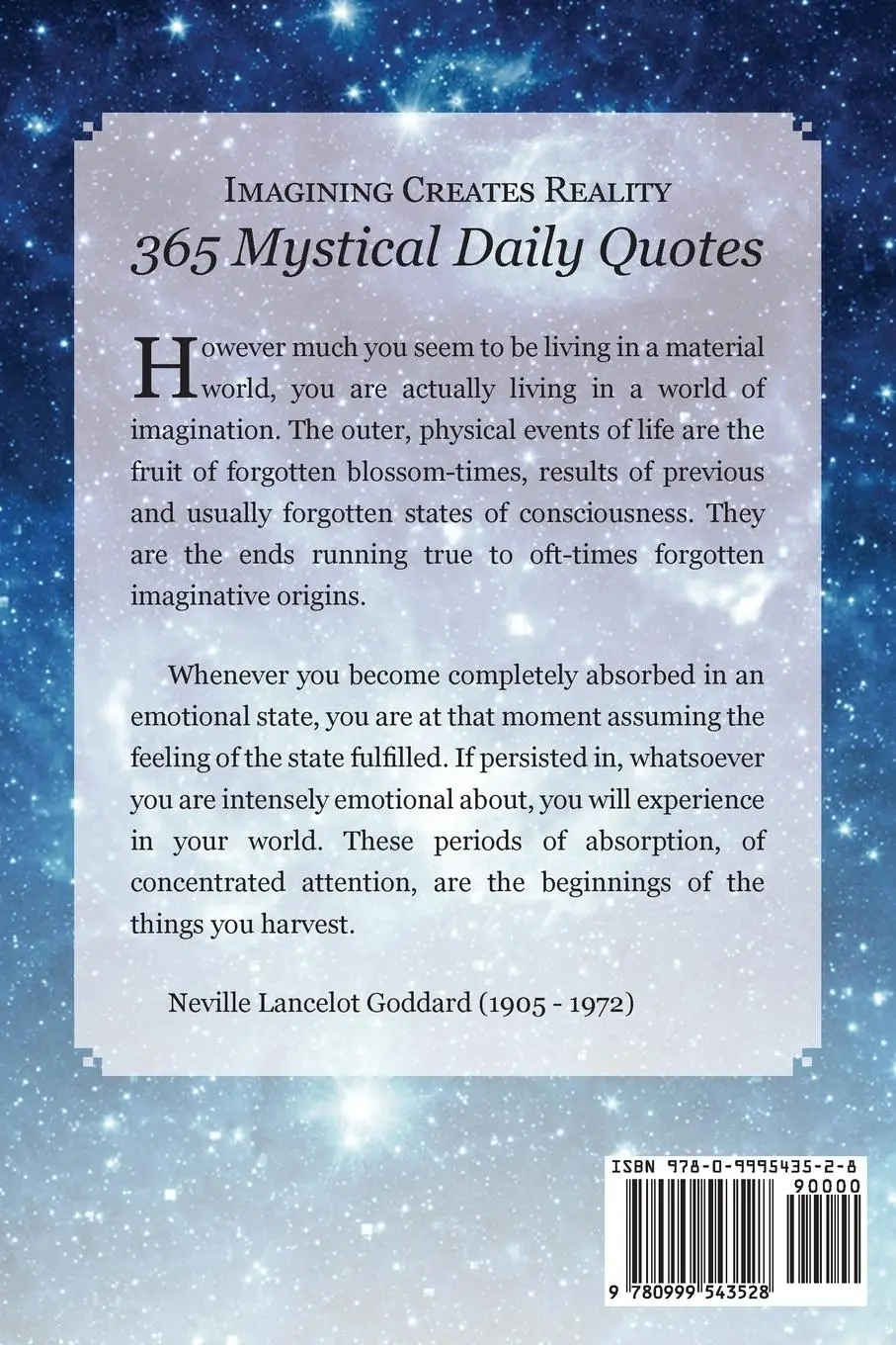 Rückseite: 9780999543528 | Neville Goddard | Imagining Creates Reality: 365 Mystical Daily Quotes
