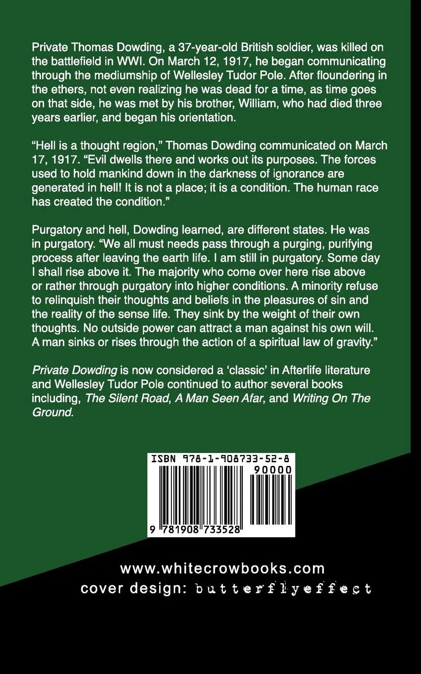 Rückseite: 9781908733528 | Private Dowding | The Personal Story of a Soldier Killed in Battle