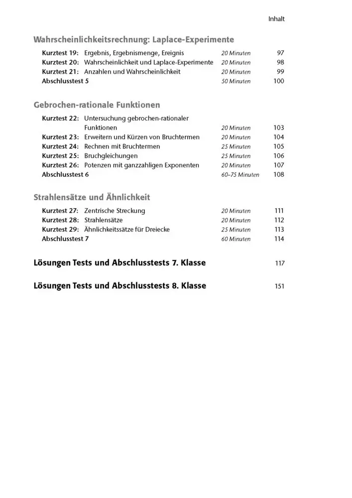 Bild: 9783129303528 | Fit in Test und Klassenarbeit - Mathematik 7./8. Klasse Gymnasium