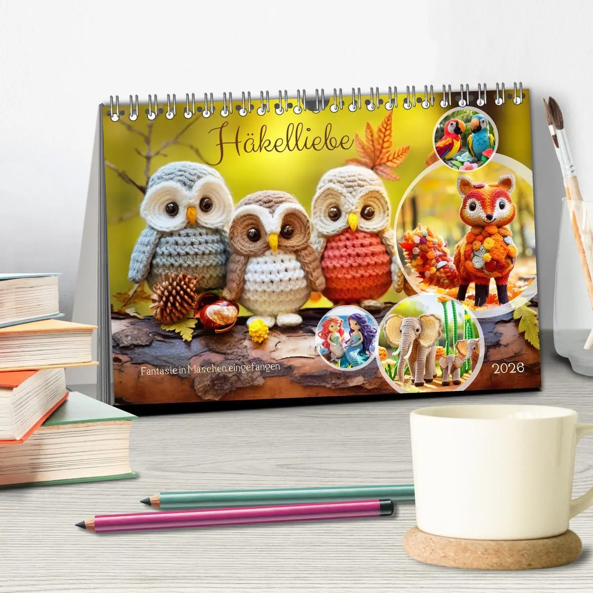 Bild: 9783457473528 | Häkelliebe - Fantasie in Maschen einfangen (Tischkalender 2026 DIN...
