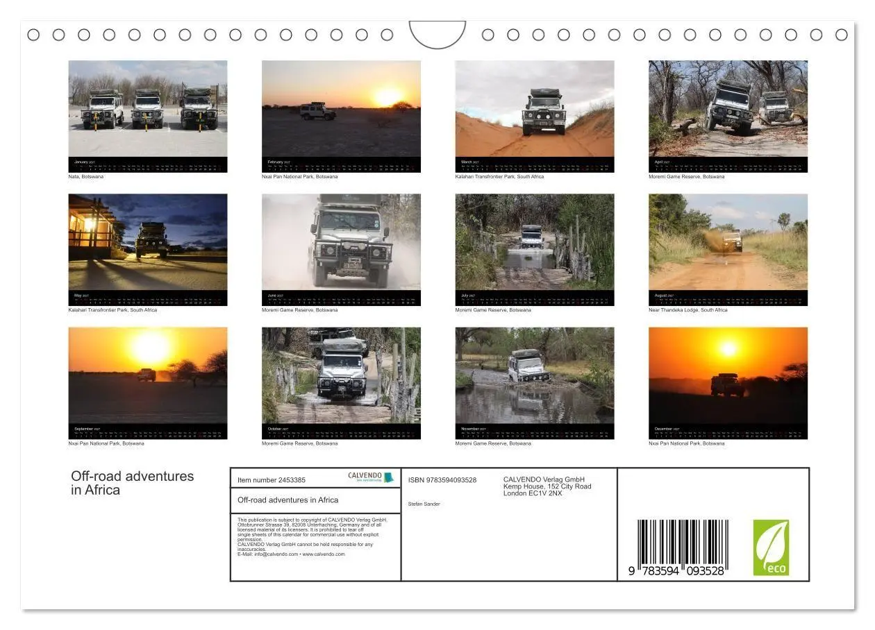 Bild: 9783594093528 | Off-road adventures in Africa (Wall Calendar 2027 DIN A4...