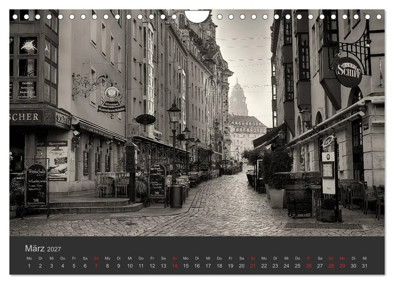 Bild: 9783594163528 | Dresden Schwarz Weiss 2027 (Wandkalender 2027 DIN A4 quer),...
