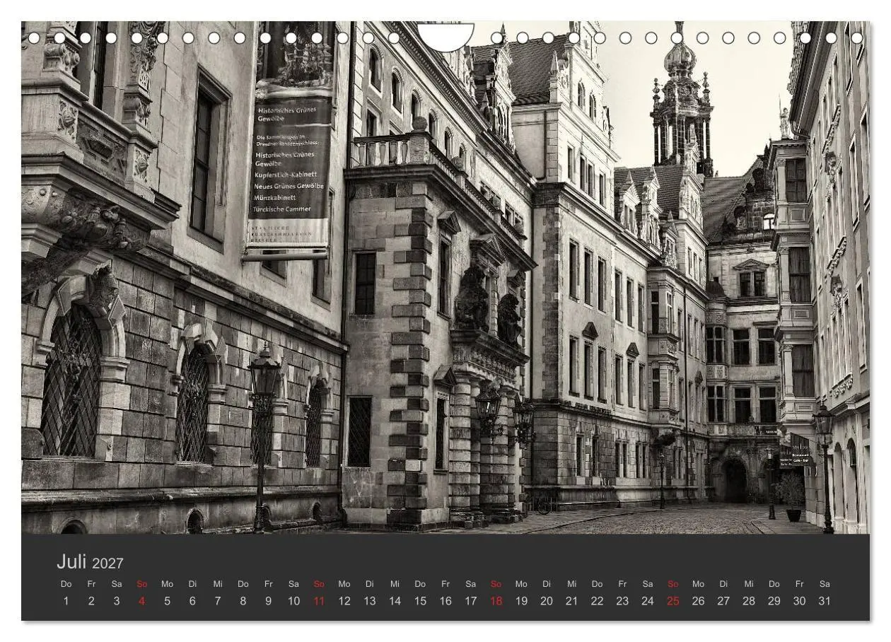 Bild: 9783594163528 | Dresden Schwarz Weiss 2027 (Wandkalender 2027 DIN A4 quer),...