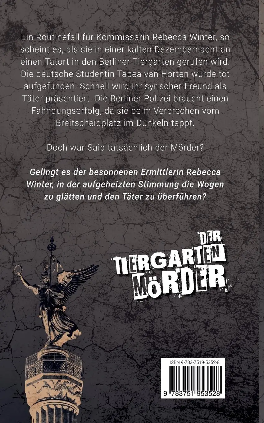 Rückseite: 9783751953528 | Der Tiergartenmörder | Ein Berlin-Krimi | Susan Carner | Taschenbuch