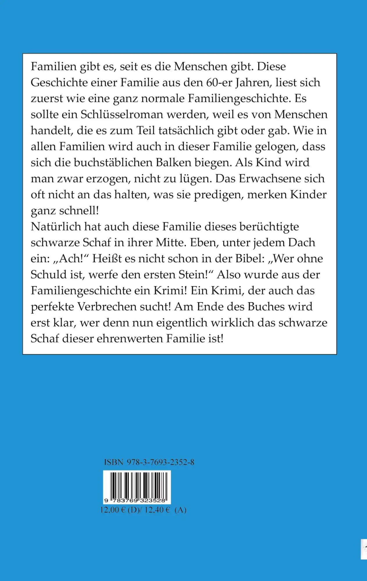 Rückseite: 9783769323528 | Rache ist logisch | es liegt in den Genen | Cora S. | Taschenbuch