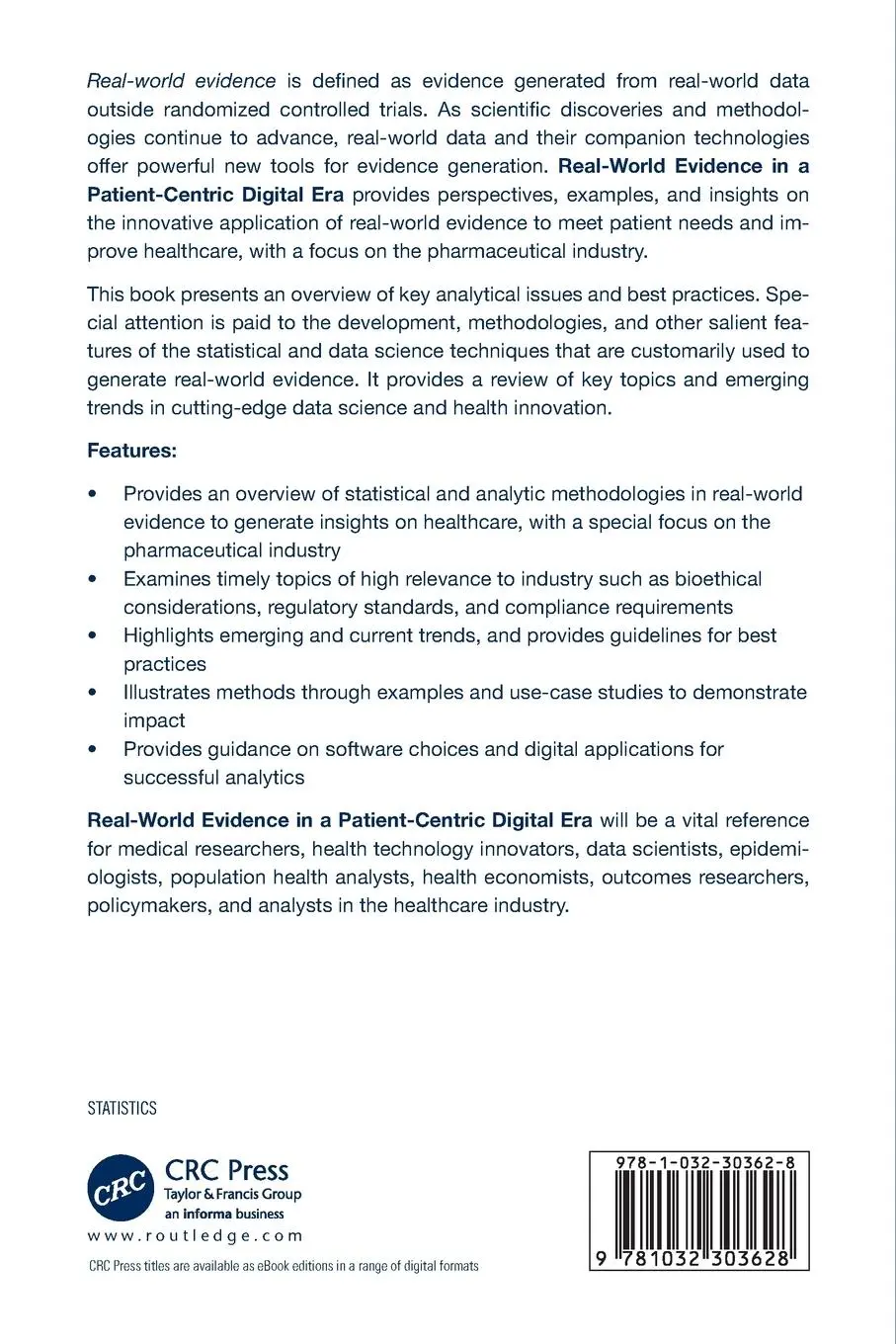 Rückseite: 9781032303628 | Real-World Evidence in a Patient-Centric Digital Era | Zou (u. a.)