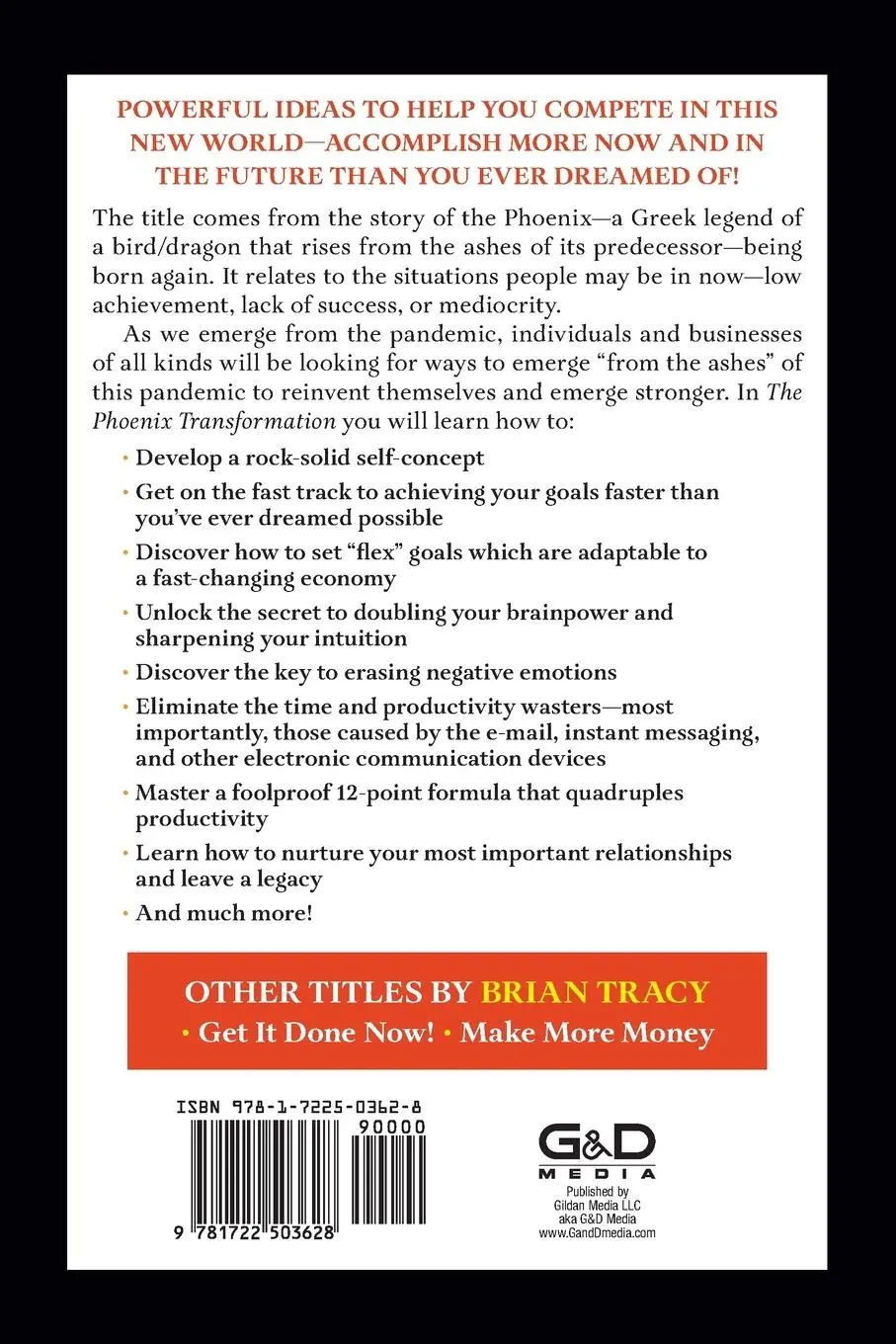 Rückseite: 9781722503628 | The Phoenix Transformation | Brian Tracy | Taschenbuch | Englisch