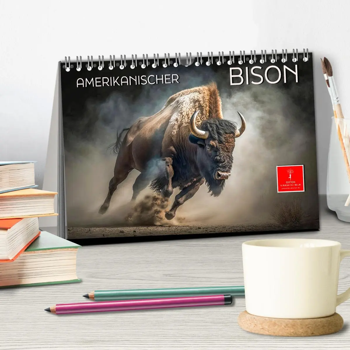 Bild: 9783457533628 | Amerikanischer Bison (Tischkalender 2026 DIN A5 quer), CALVENDO...