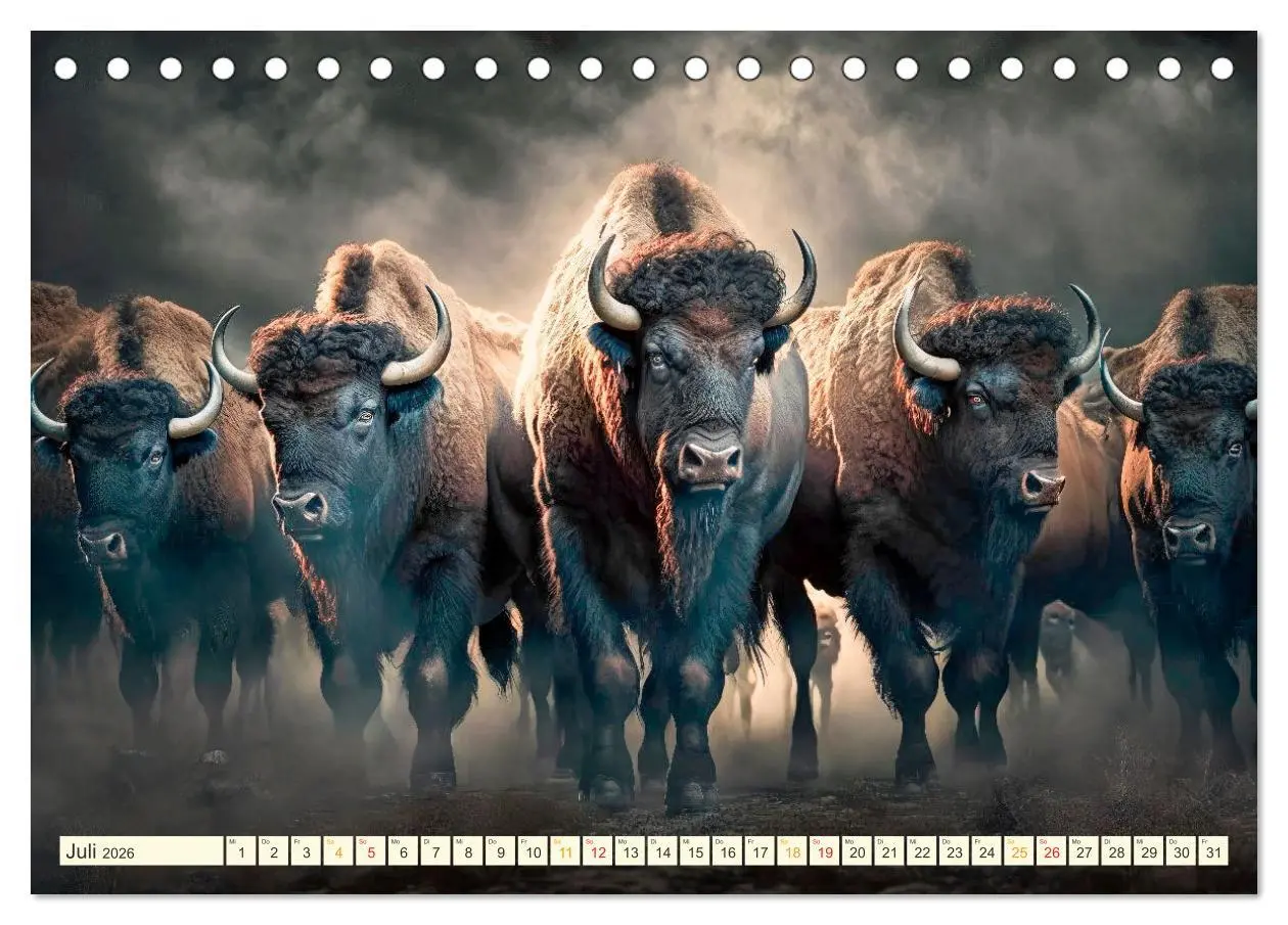 Bild: 9783457533628 | Amerikanischer Bison (Tischkalender 2026 DIN A5 quer), CALVENDO...